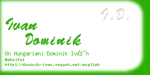 ivan dominik business card